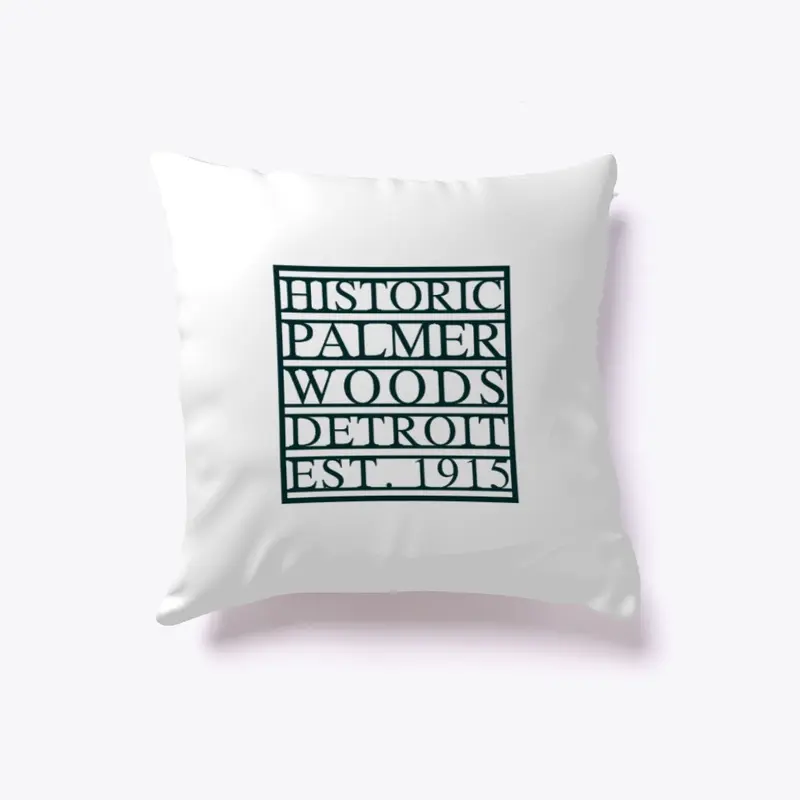 Paneled Logo / White Pillow