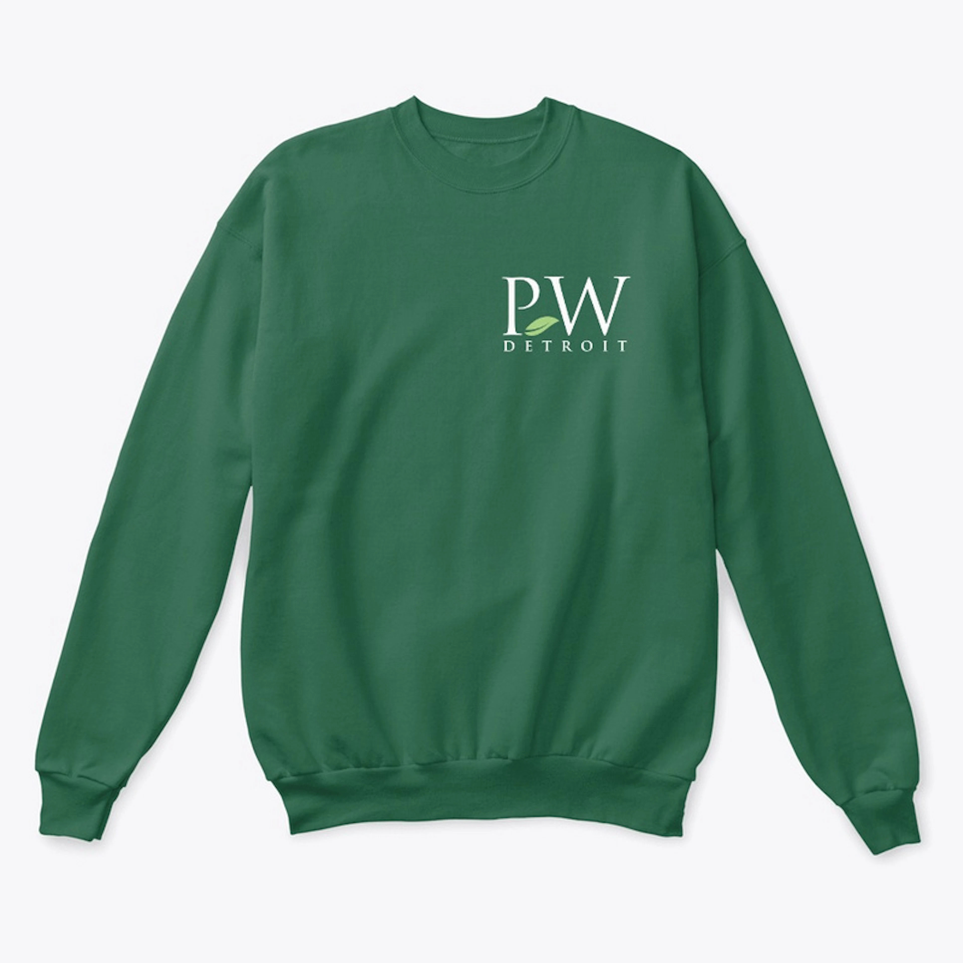 PW Logo / Green Crew Sweatshirt
