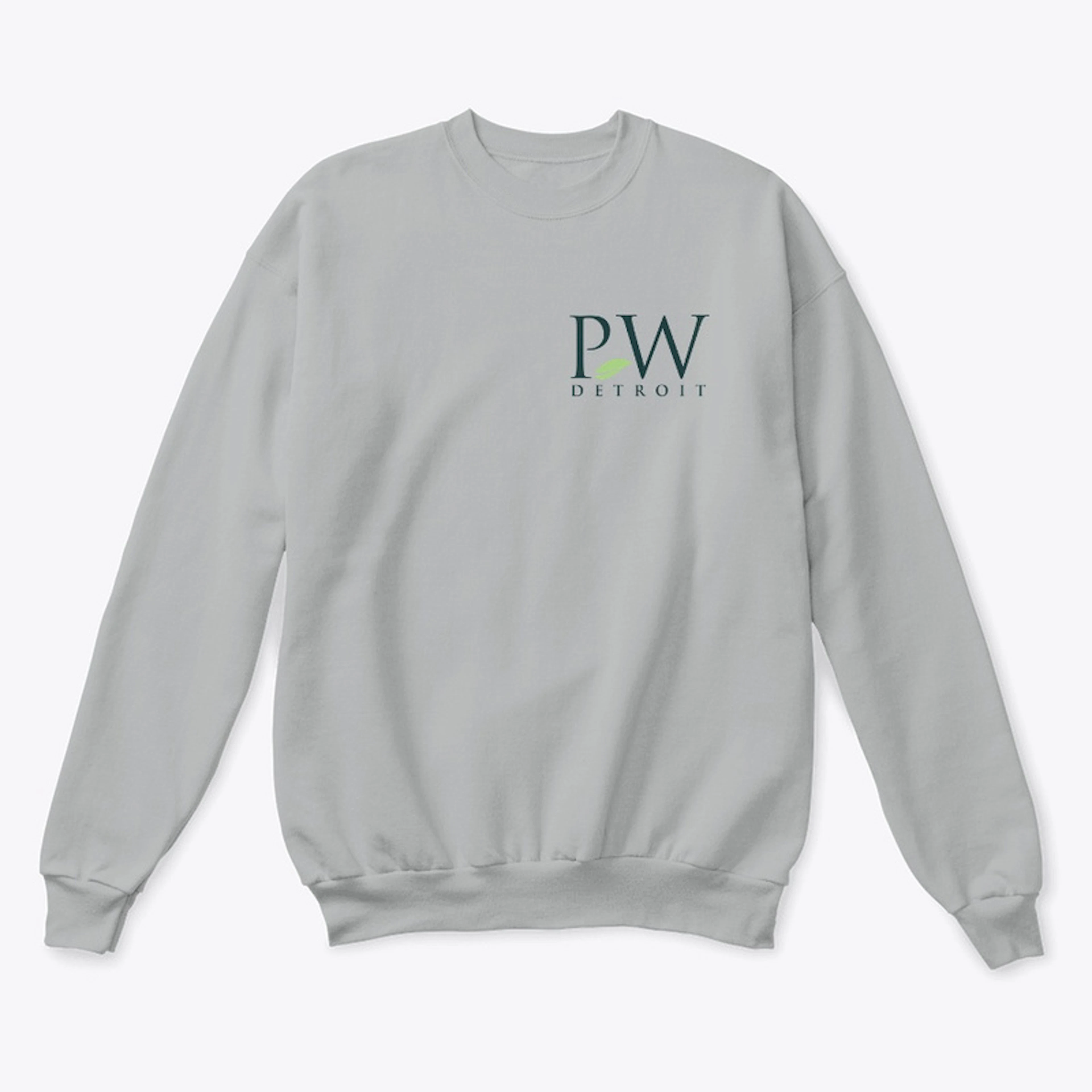 PW Logo / Grey Crew Sweatshirt
