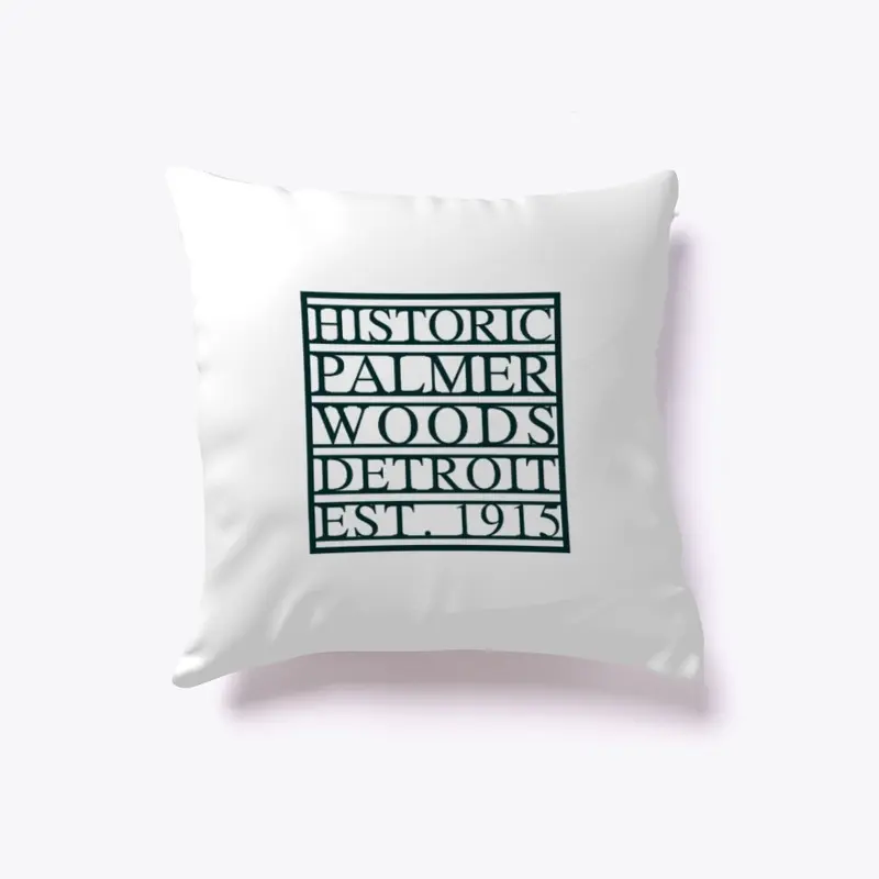 Paneled Logo / White Pillow