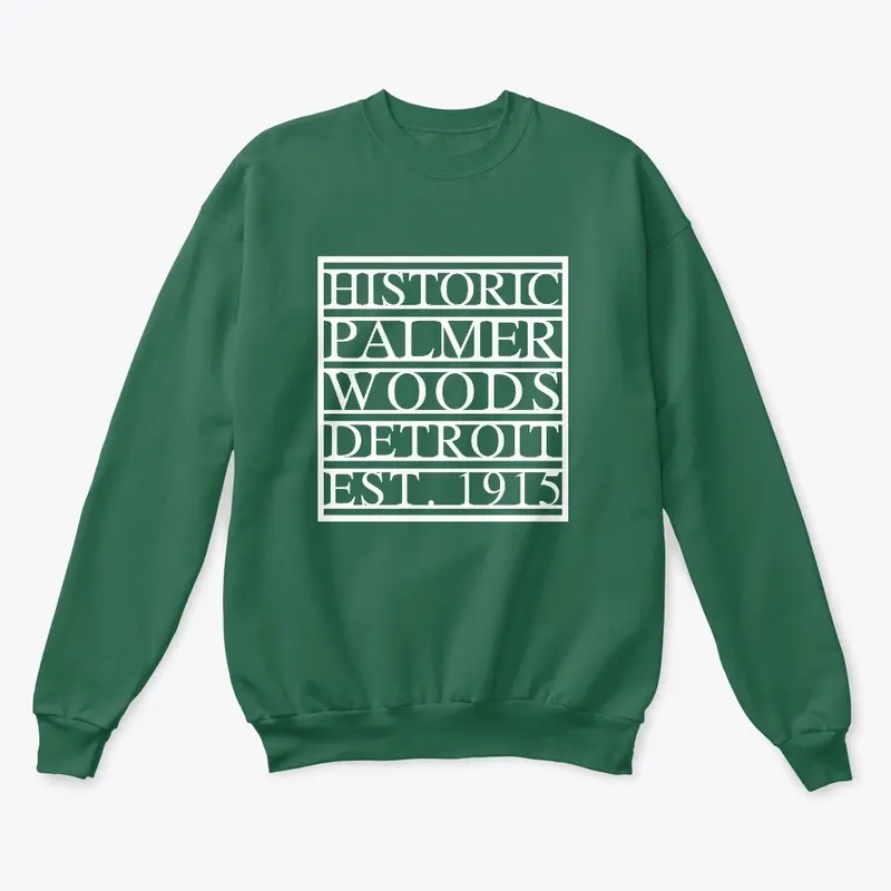 Paneled Logo / Green Crew Sweatshirt