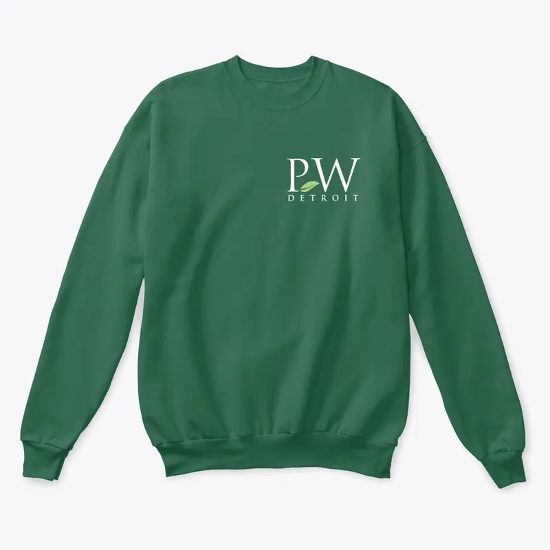 PW Logo / Green Crew Sweatshirt