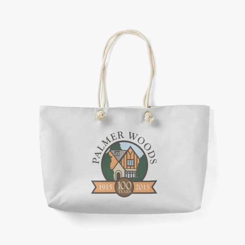 Centennial Logo / White Weekender Tote