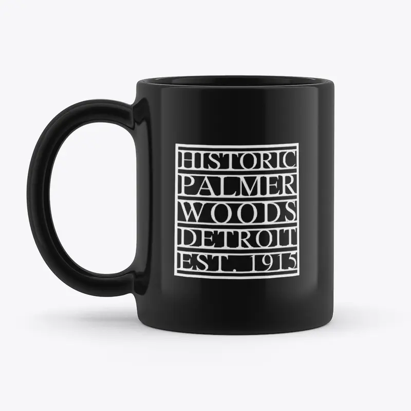 Paneled Logo / Black Mug