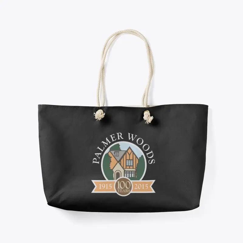 Centennial Logo / Black Weekender Tote