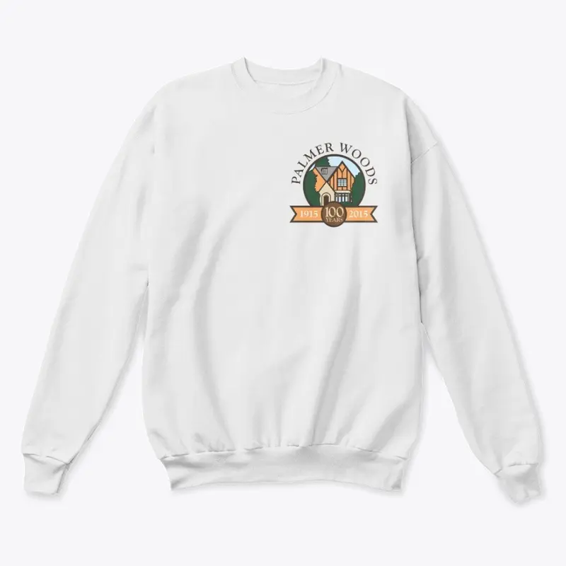 Centennial Logo / White Crew Sweatshirt