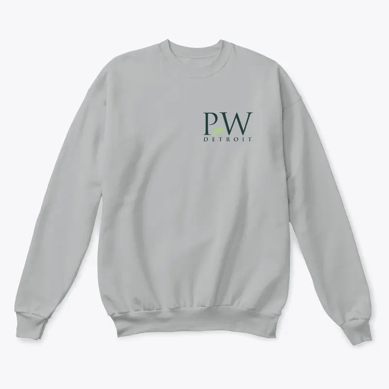 PW Logo / Grey Crew Sweatshirt