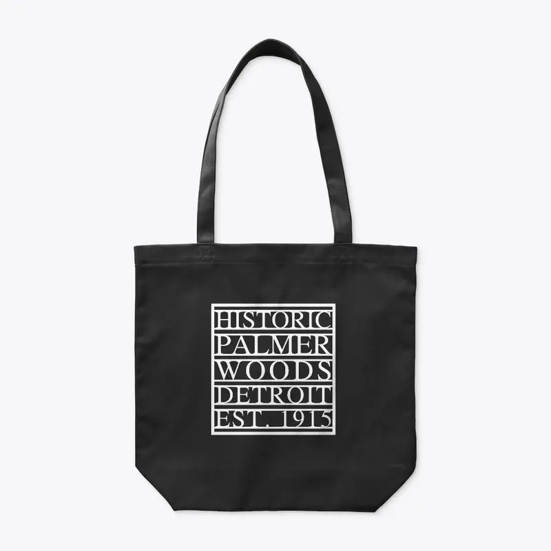 Paneled Logo / Black Organic Tote