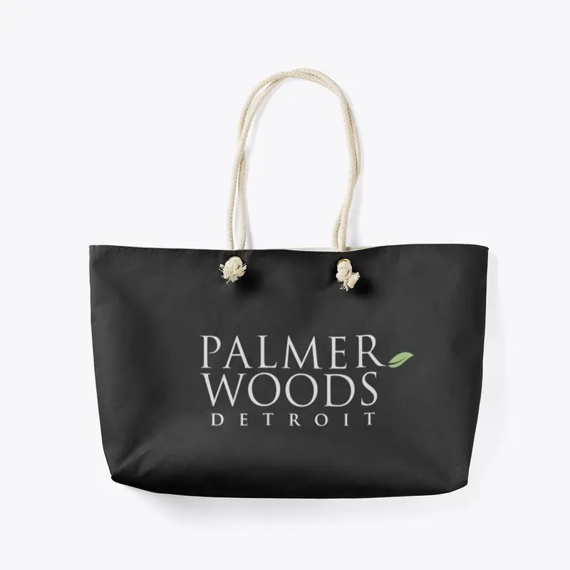 Detroit Logo / Black Weekender Tote